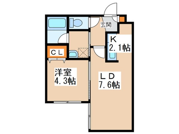 ＨＯＰＥ月寒中央Ａの物件間取画像